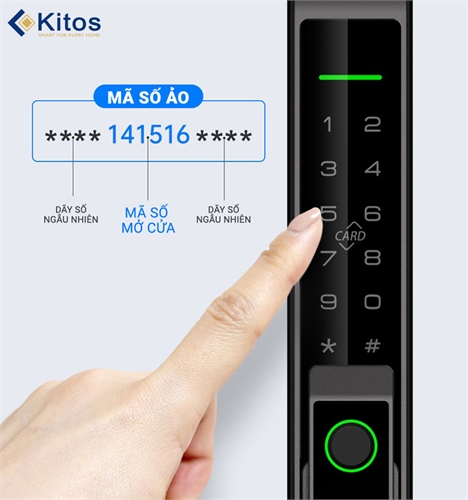 Khoá vân tay cửa nhôm Kitos KT-AL630 Plus
