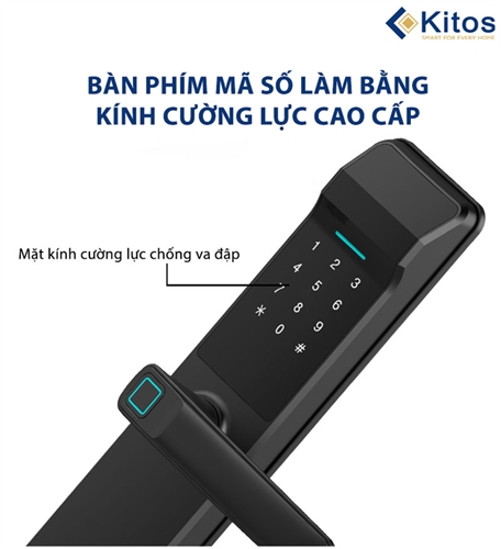 Khóa vân tay Kitos KT-G302 Pro - Màu đen