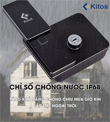Khóa cửa điện tử Kitos DLS8 CNC chuyên cho cửa cổng ngoài trời