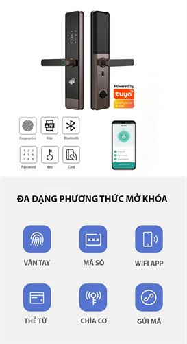 Khóa vân tay mở cửa từ xa Censmart Lock A05