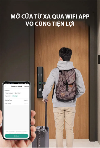 Khóa vân tay mở cửa từ xa Censmart Lock A05