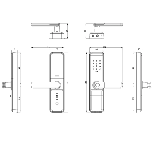 Khóa vân tay giá rẻ Censmart Lock B07