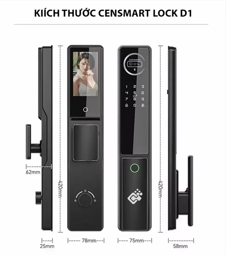 Khóa thông minh Censmartlock D1 Face ID