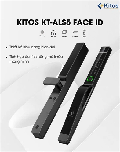 Khóa vân tay cửa nhôm Kitos ALS5 Face ID