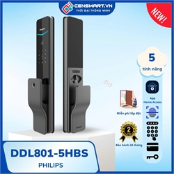 Khóa cửa vân tay cao cấp Philips DDL801-5HBS