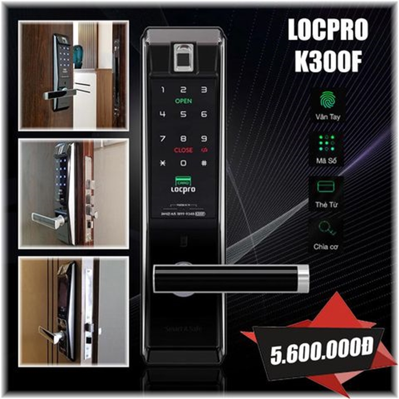 Khóa cửa thông minh Hàn Quốc LocPro K500F (thân châu Âu)