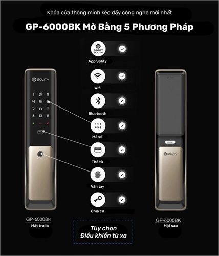Khóa cửa vân tay Solity GP-6000BK