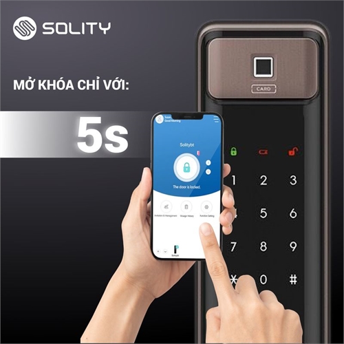  Khóa cửa vân tay Solity GSP-2000BK