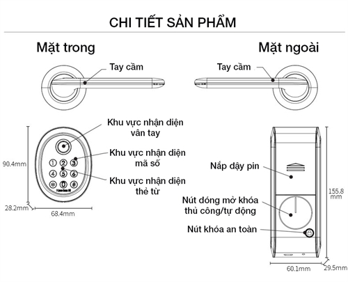 Khóa điện tử Kaadas M9-5