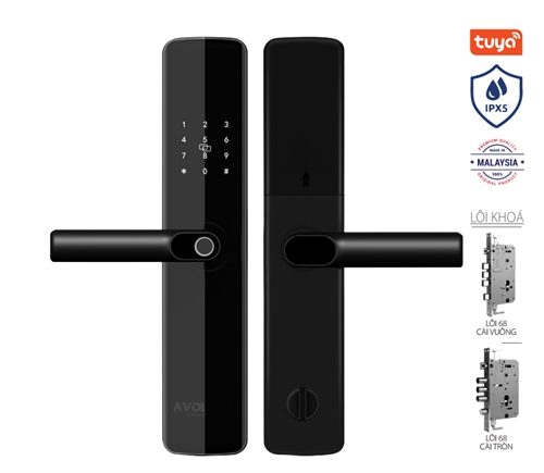Khoá cửa thông minh Avolock AV 66 Black App wifi