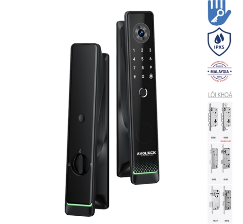 Khoá thông minh Avolock AL-81SRVT-B nhận diện khuôn mặt Face ID, App wifi