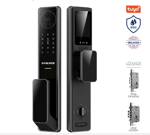 Khoá thông minh Avolock AL-82FRVT-B nhận diện khuôn mặt Face ID, App wifi