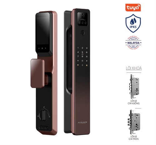 Khoá thông minh Avolock AL-87FRV-G Face ID, App wifi