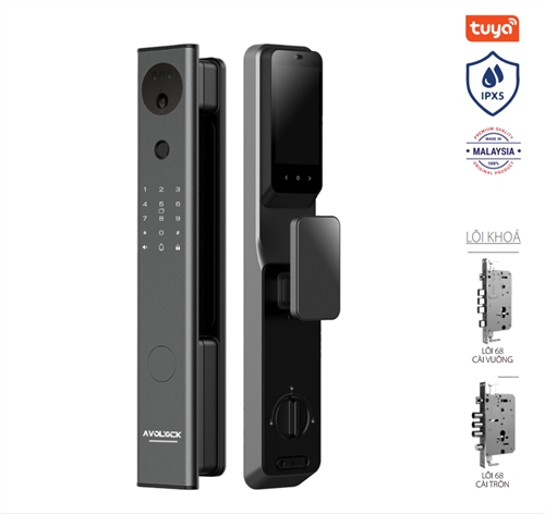 Khoá vân tay Avolock AL-84FRVT-B nhận diện khuôn mặt Face ID, App wifi