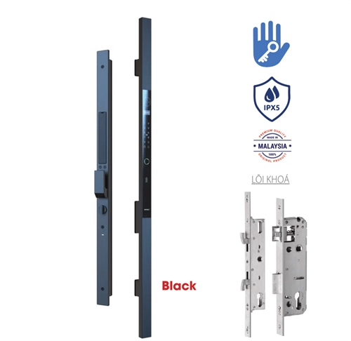 Khoá vân tay cửa nhôm Avolock AN-390 Black App Tuya