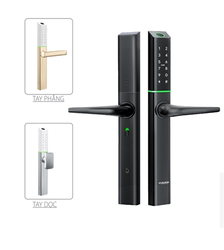 Khoá vân tay cửa nhôm Avolock AN-395-B App wifi