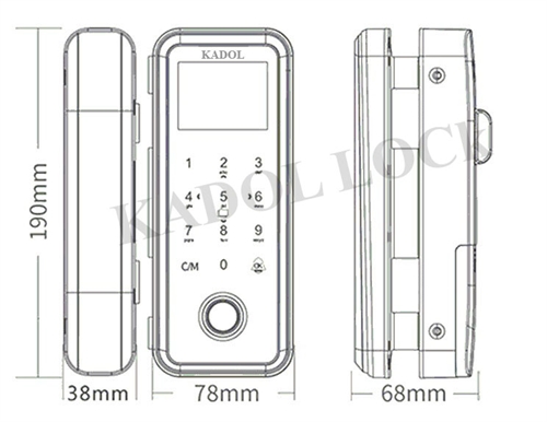 Khóa vân tay cửa kính Kadol K899 Remote