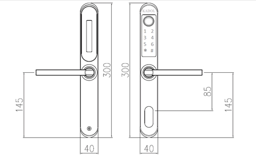 Khóa Vân Tay Cửa Nhôm Kính Kadol KD-800