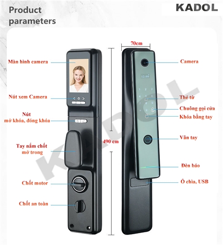 Khóa vân tay Kadol K789