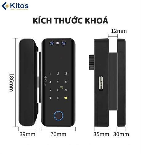 Khóa cửa thông minh Kitos KT-GL30 FACE ID