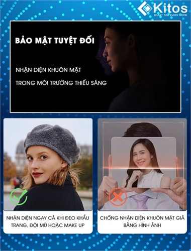 Khóa vân tay Kitos 3D FACE X