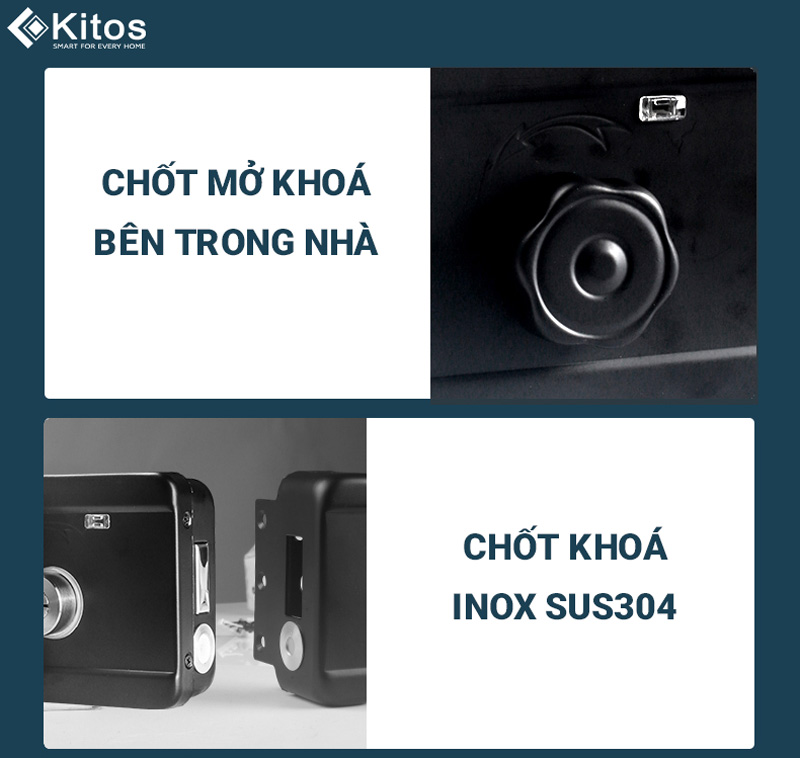 Khoá vân tay cửa cổng Kitos KT-DL03 Pro