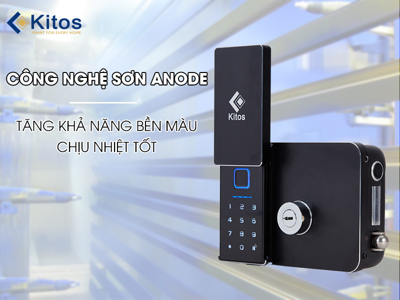 Khóa cửa điện tử Kitos DLS8 CNC chuyên cho cửa cổng ngoài trời