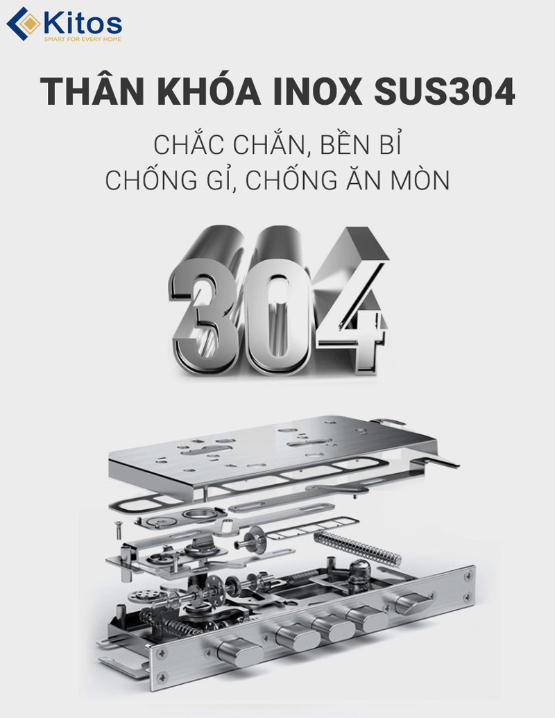 Khóa vân tay Kitos X8 tích hợp chuông hình