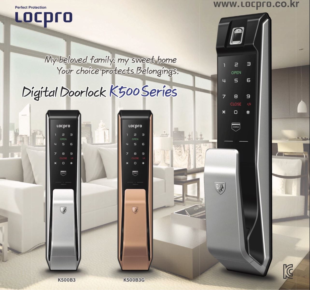 Khóa cửa thông minh Hàn Quốc LocPro K500F Pro