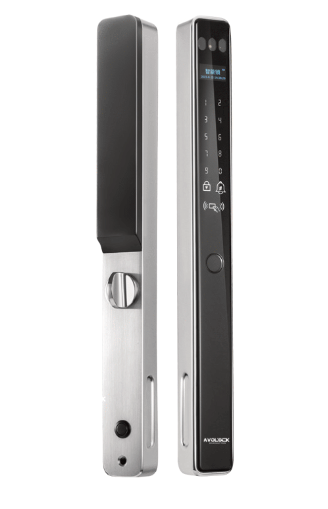 Khoá vân tay cửa nhôm Avolock AN-399F Gray Face ID, App Tuya