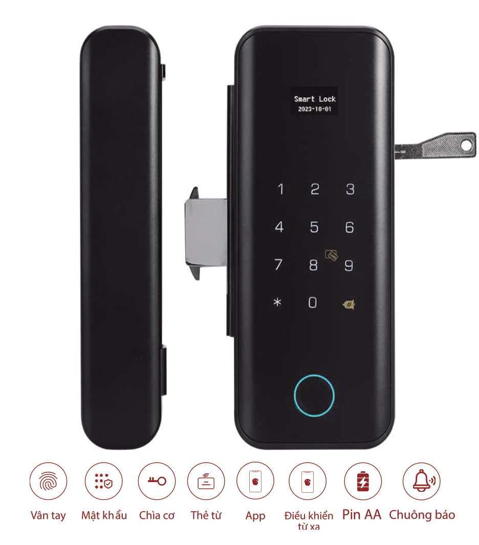 Khóa cửa cổng Avolock ak29 black