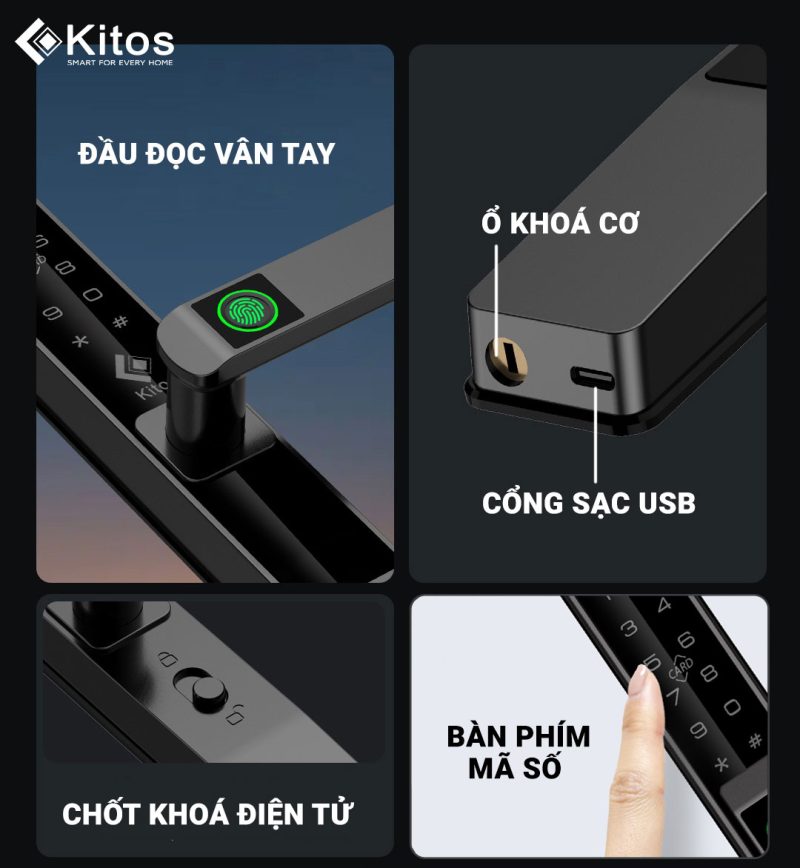 Khoá cửa thông minh Kitos KT-AL630 PRO