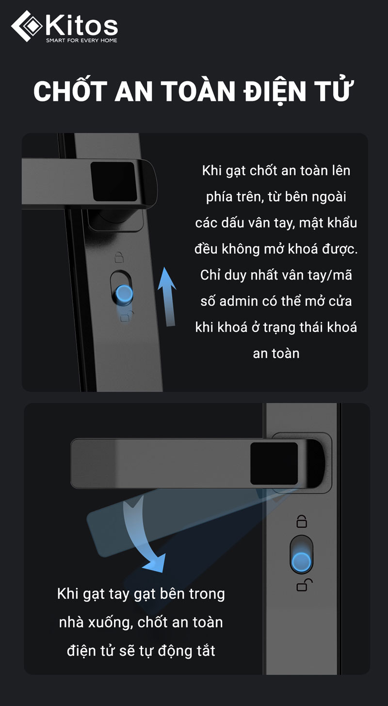 Khoá cửa thông minh Kitos KT-AL630 PRO