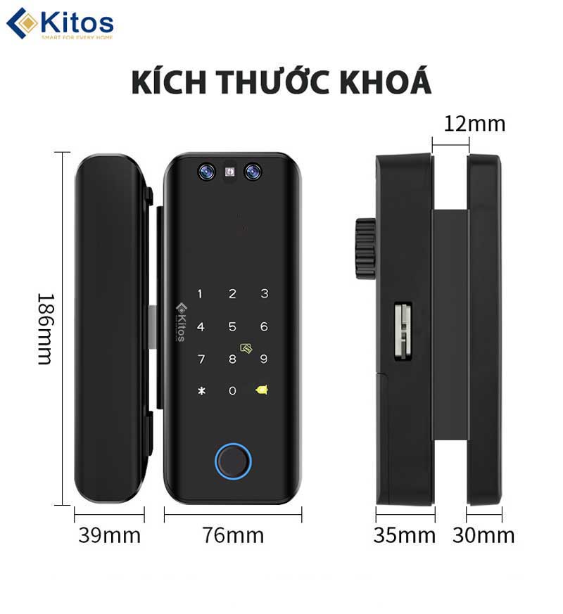 Khóa cửa thông minh Kitos KT-GL30 FACE ID