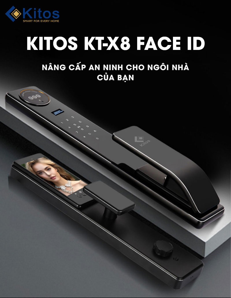 Khóa vân tay nhận diện khuôn mặt Kitos KT-X8 FACE ID