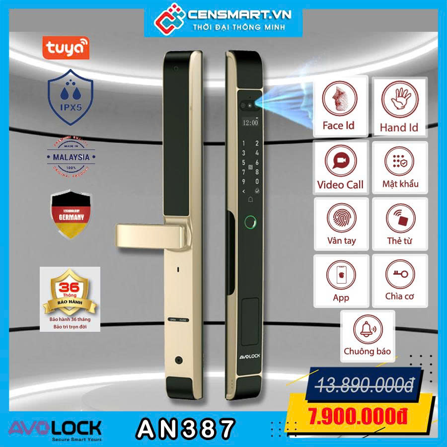 Khóa cửa nhôm Avolock AN387